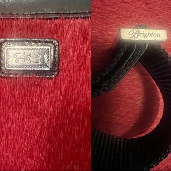 ✨ Rare Find! Brighton Red Calf Hair & Leather Messenger ✨ - Picture 6 of 7